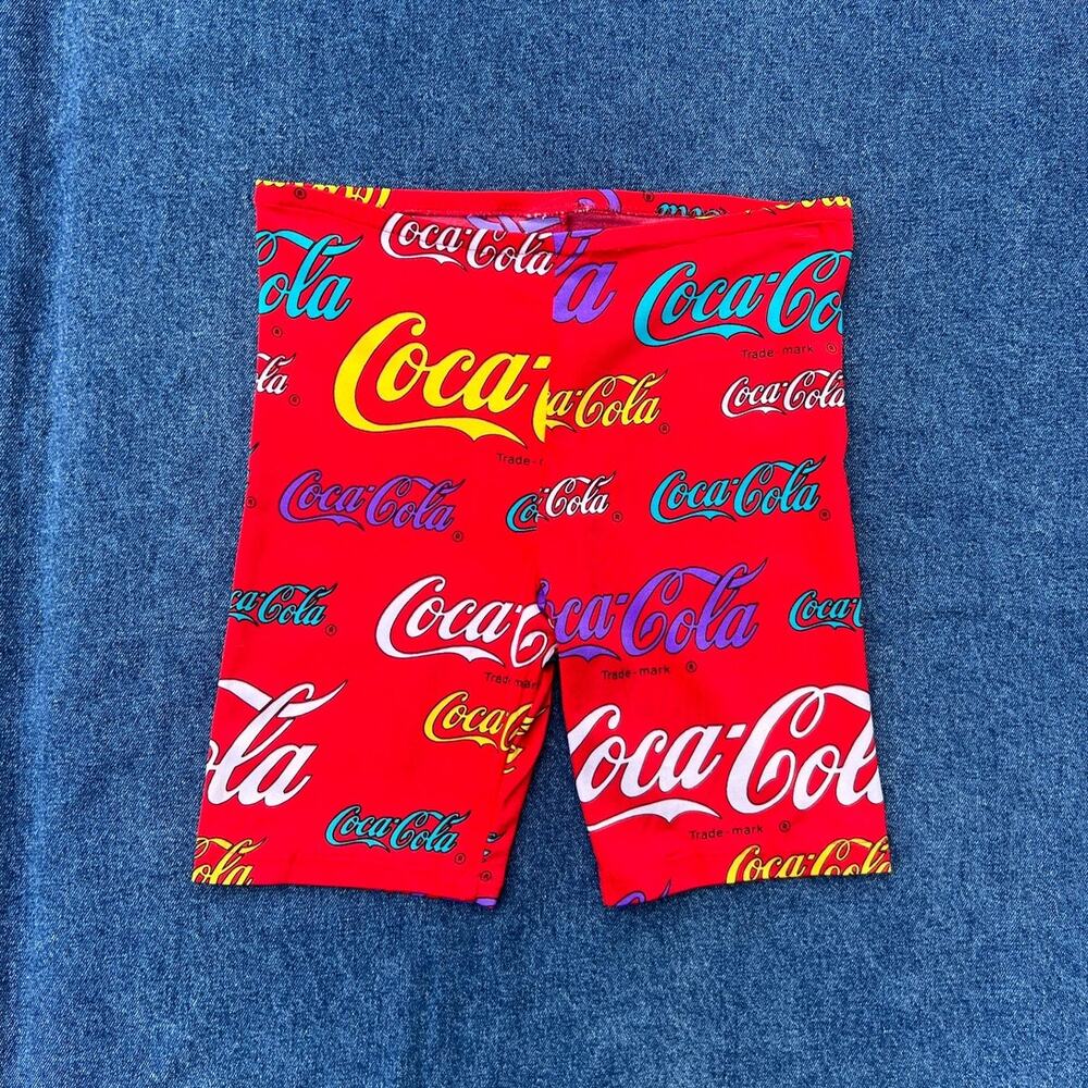 80s Coca Cola spandex bike shorts